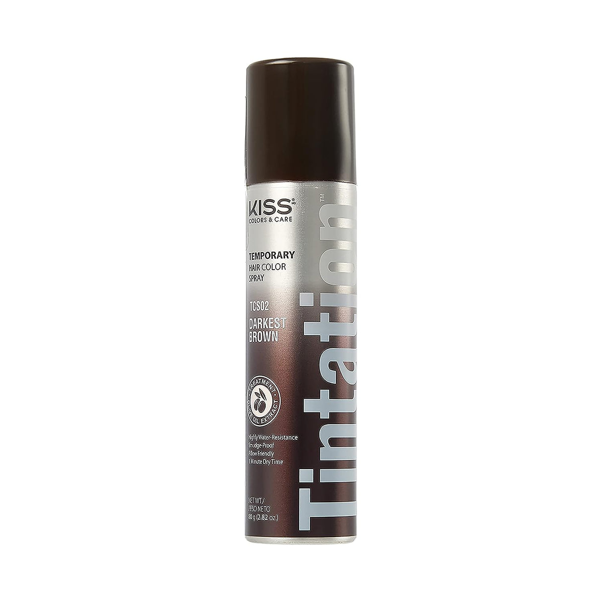 KISS Tintation 2.82oz Darkest Brown Temporary Hair Color Spray