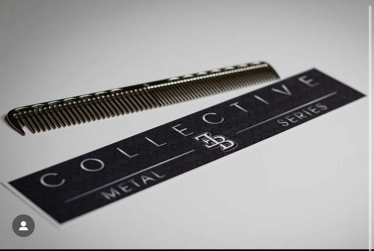 Eminent Metal Barber Comb- Iridium Grey