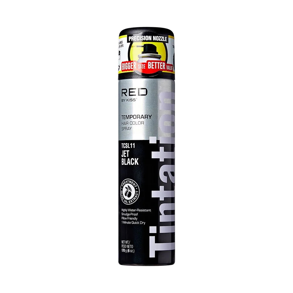 KISS Tintation Jet Black 6oz Temporary Hair Color Spray