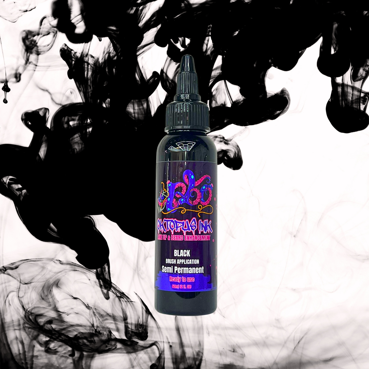 PULPO BEARD OILS Oktopus Ink Line-Up & Beard Enhancement BLACK BRUSH ONLY