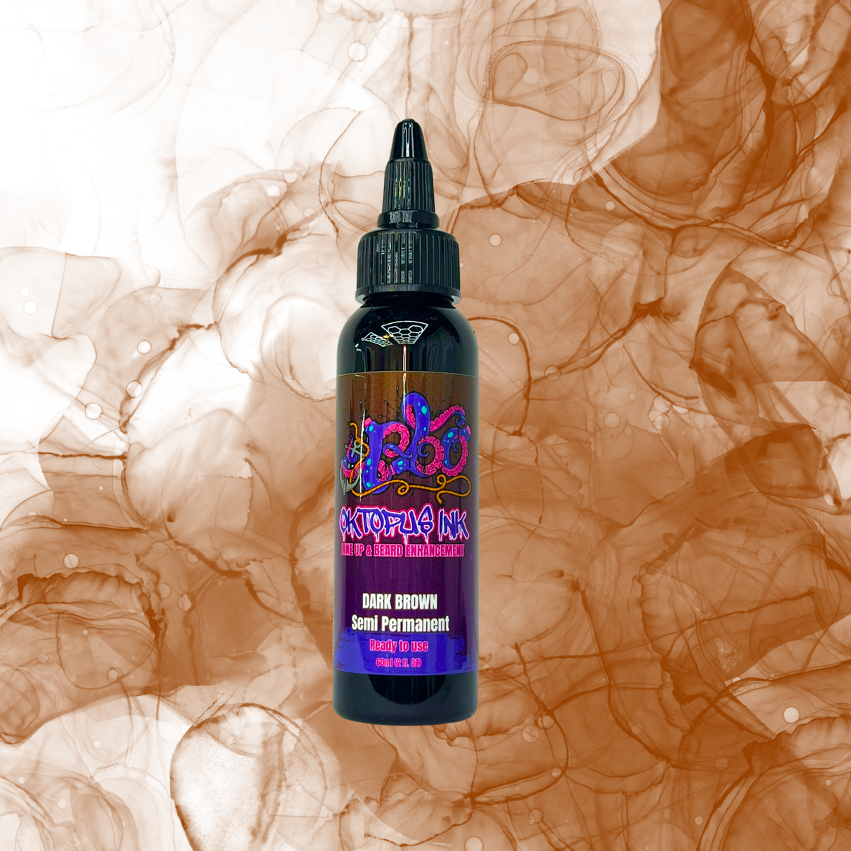 PULPO BEARD OILS Oktopus Ink Line-Up & Beard Enhancement DARK BROWN AIRBRUSH ONLY