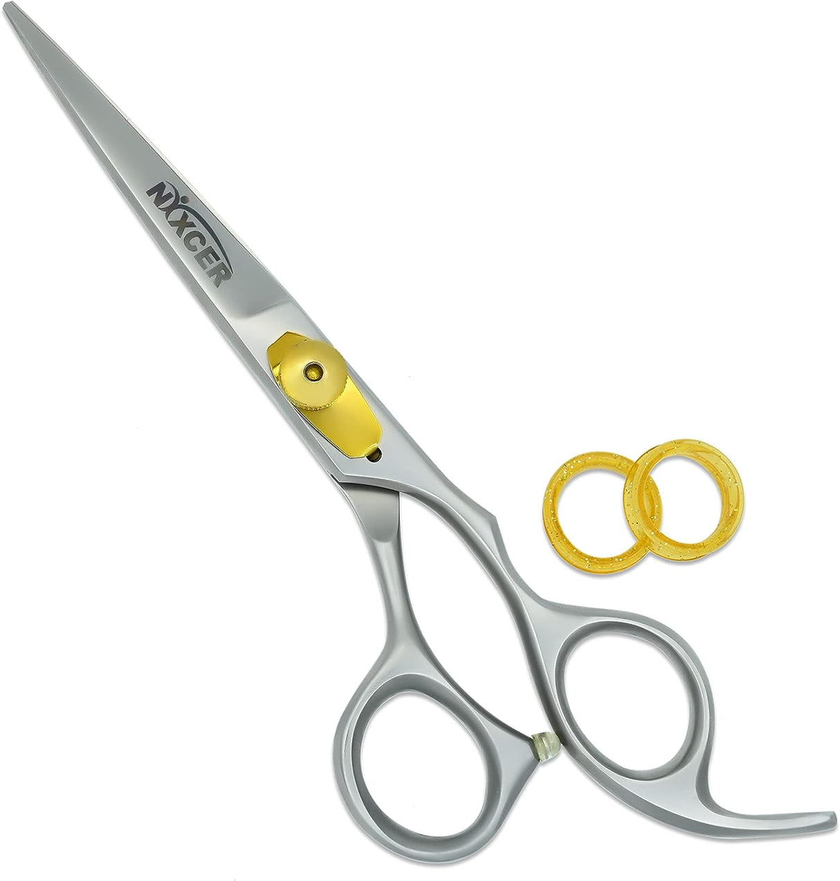 Nixcer Hair Cutting Scissor - Matte Silver (4164)