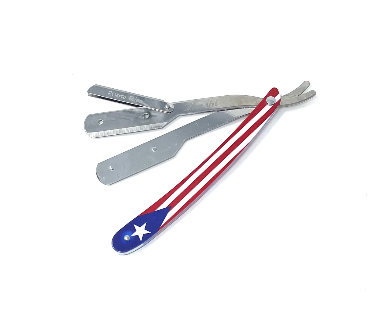 Razor Blade Holder with Puerto Rico Flag Design