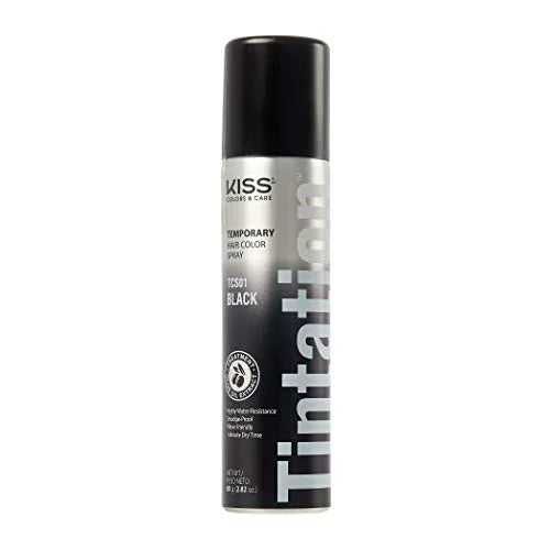 KISS Tintation Temporary Hair Color Spray 2.82oz Black