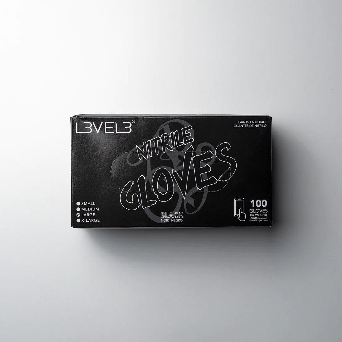 L3VEL3  Professional Nitrile Gloves BLACK