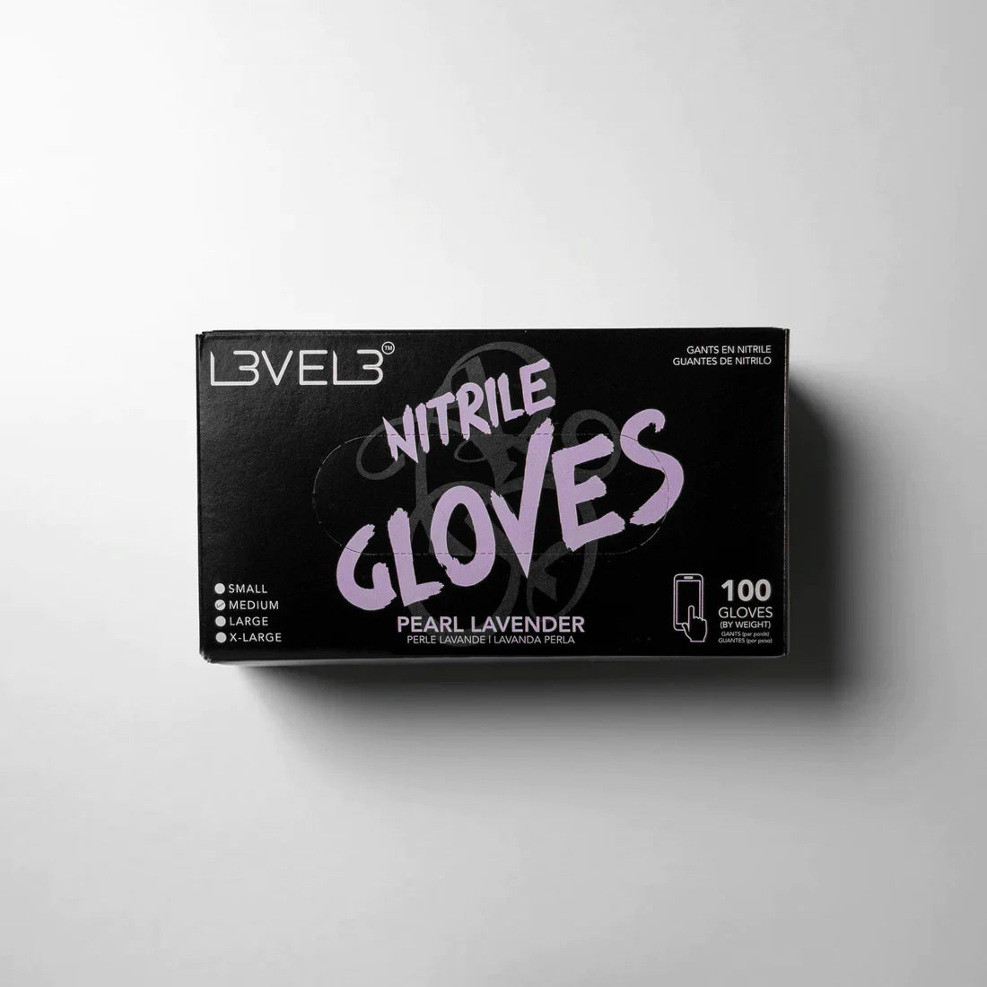 L3VEL3  Professional Nitrile Gloves PEARL LAVENDER