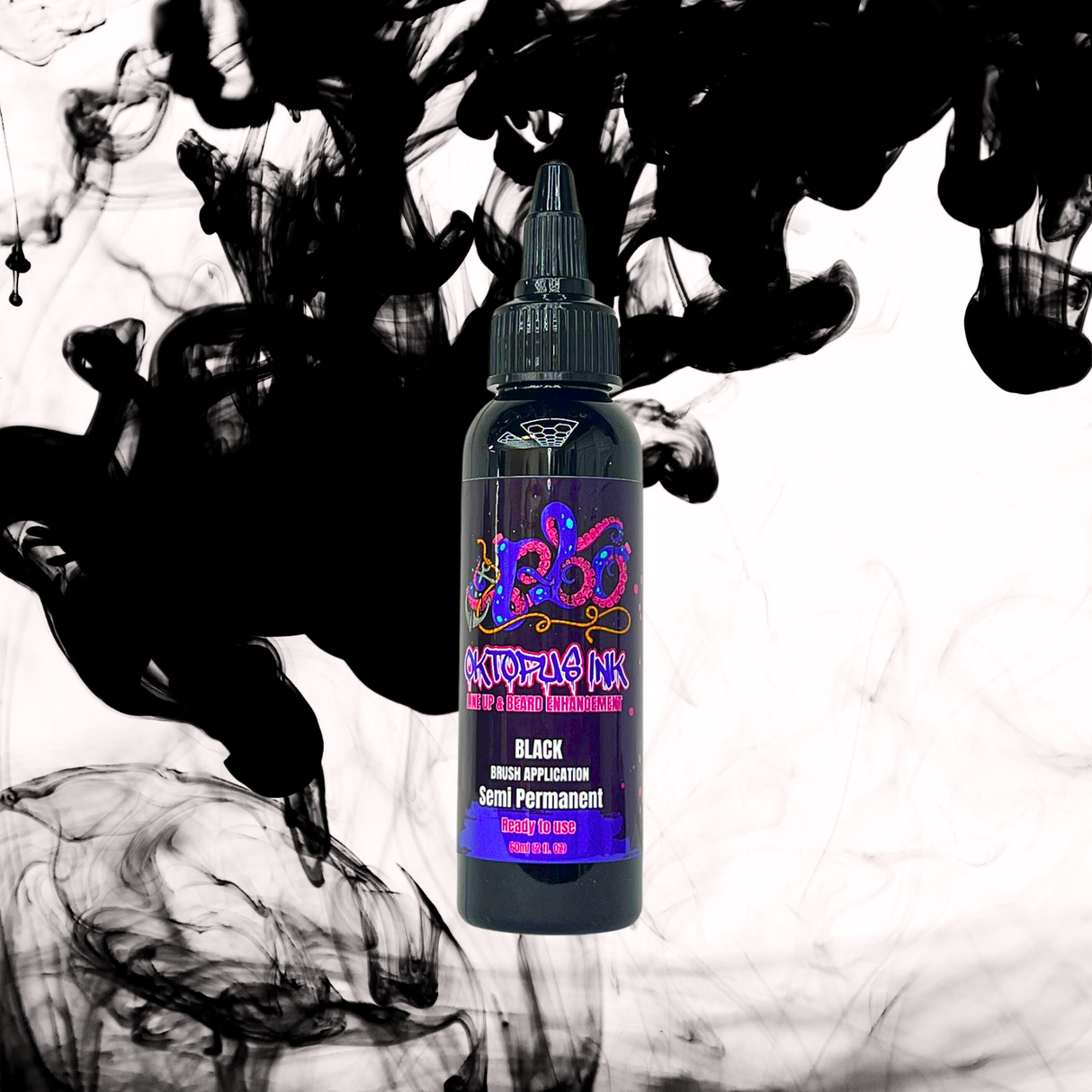 PULPO BEARD OILS  Oktopus Ink Line-Up & Beard Enhancement BLACK BRUSH ONLY