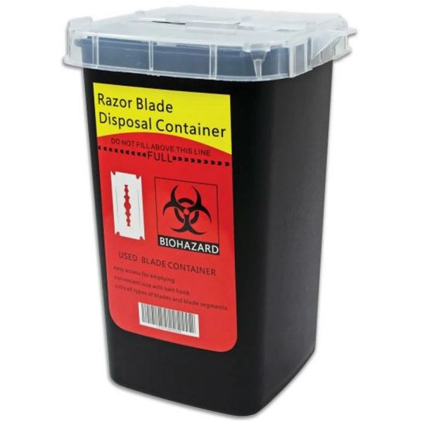 Razor Blades Disposal - Sharps Container BLACK