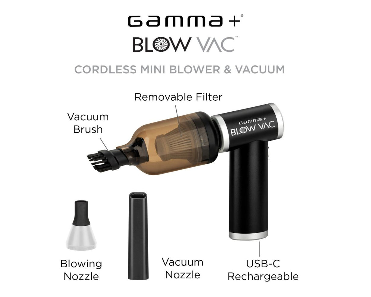 GAMMA+ Blow Vac - 2-in-1 Mini Air Blower and Vacuum USB-C Rechargeable