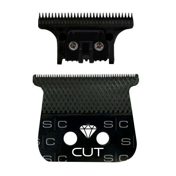 STYLECRAFT REPLACEMENT DIAMOND CUT FIXED BLACK DIAMOND DLC HAIR TRIMMER BLADE WITH THE ONE CUTTER SET