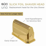 STYLECRAFT REPLACEMENT GOLD TITANIUM SLICK FOIL HEAD COMPATIBLE WITH THE UNO SHAVER